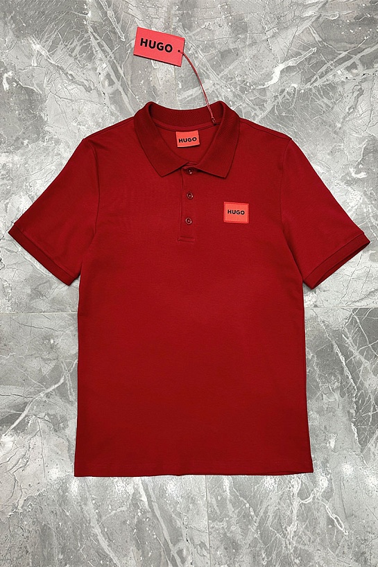 Мужское красное поло Hugo Boss classic badge