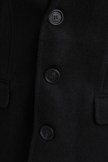 Чёрное мужское пальто Burberry logo label   