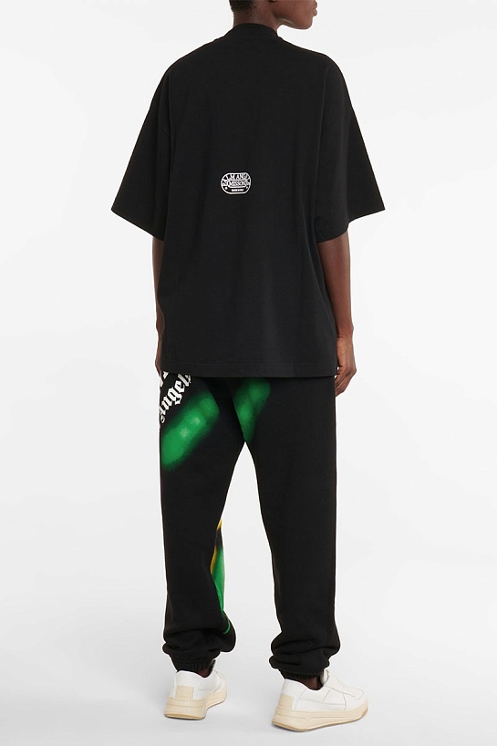 Чёрная оверсайз футболка Palm Angels x Missoni Sport Loose