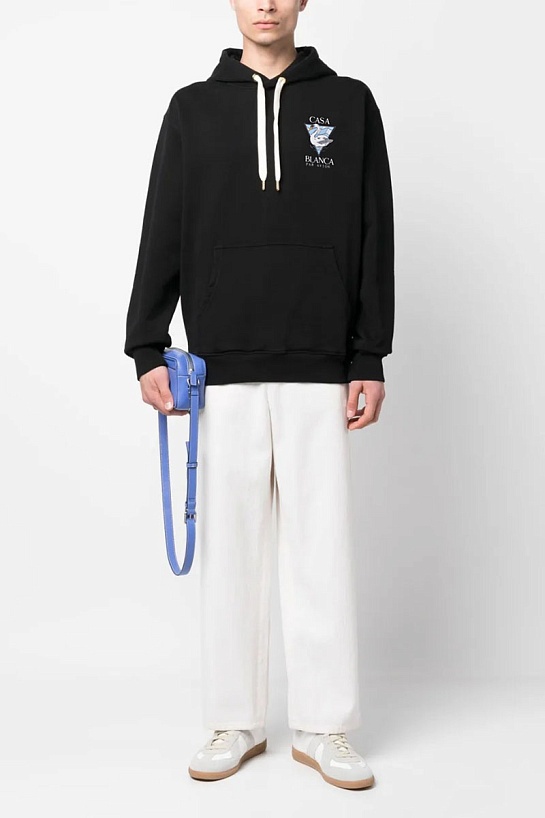 Мужское чёрное худи Casablanca Par Avion