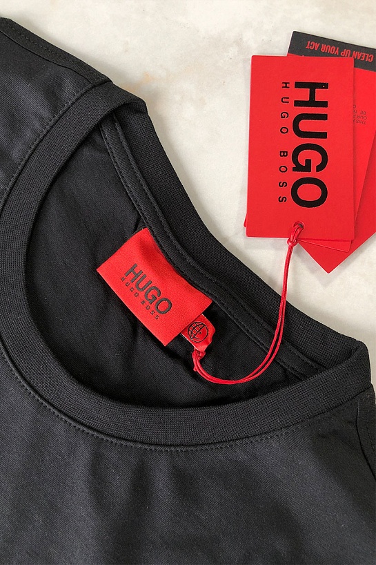 Мужская чёрная футболка Hugo Boss