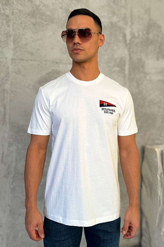 Мужская футболка Tommy Hilfiger flag logo - White
