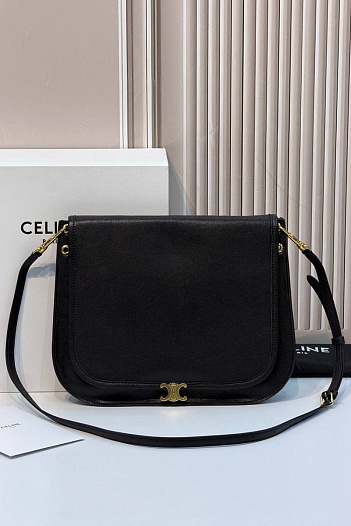 Кожаная сумка Celine Soft Triomphe Besace premium 34x25x13 см   