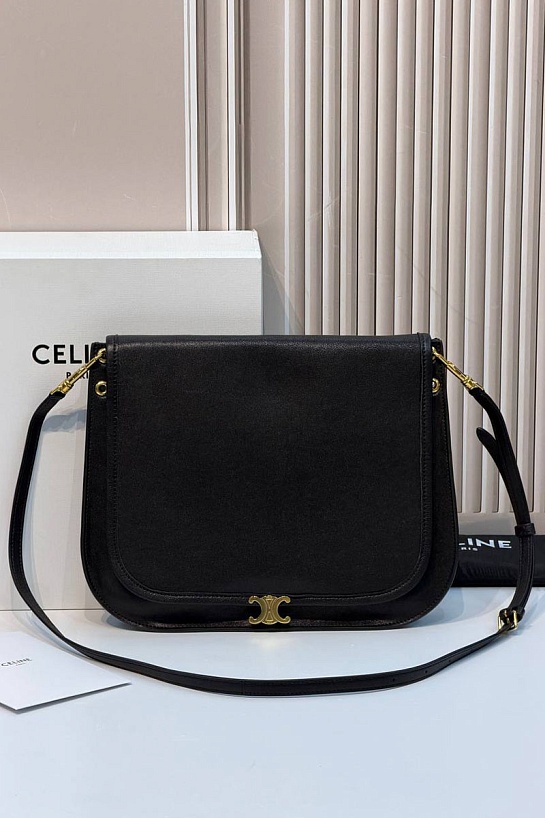 Кожаная сумка Celine Soft Triomphe Besace premium 34x25x13 см