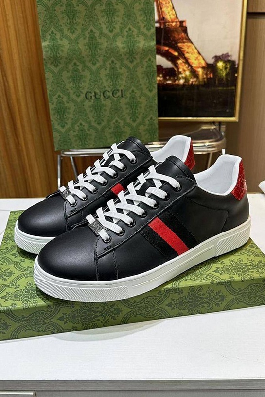 Мужские кроссовки Gucci Ace - Black