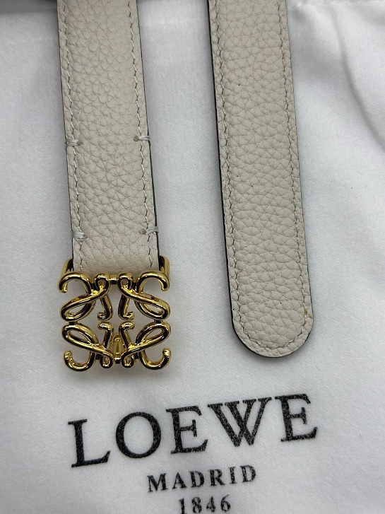 Женский кожаный ремень Loewe Anagram - ширина 2 см, длина 75 / 80 / 85 / 90 см (2 расцветки)
