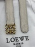 Женский кожаный ремень Loewe Anagram - ширина 2 см, длина 75 / 80 / 85 / 90 см (2 расцветки)