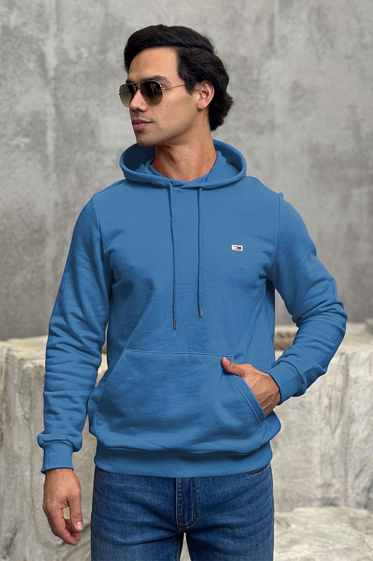 Мужское худи Tommy Hilfiger синего цвета