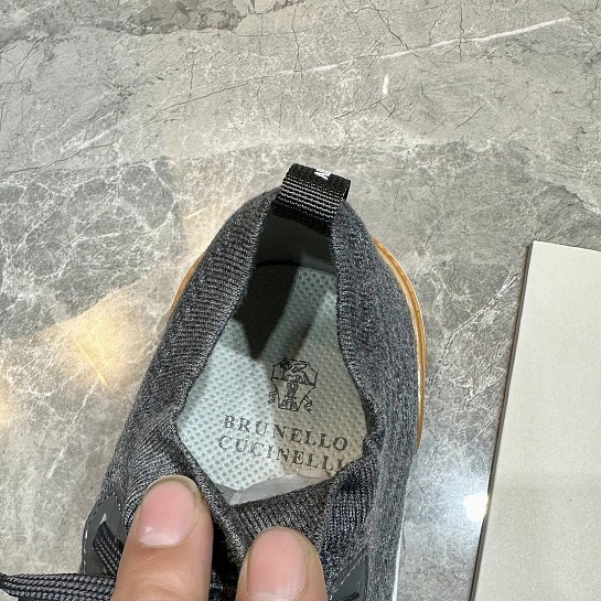 Мужские кроссовки Brunello Cucinelli knitted - Grey