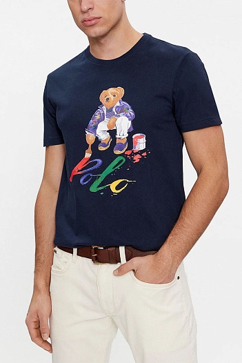 Футболка тёмно-синего цвета Polo Ralph Lauren "Bear"   