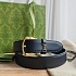 Кожаный ремень Gucci чёрного цвета (длина 80 / 85 см)