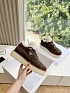 Женские замшевые кроссовки с мехом Prada Premium - Brown