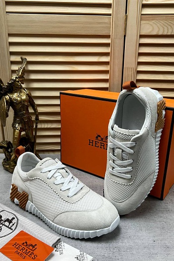 Мужские кроссовки Hermes Bouncing - White   