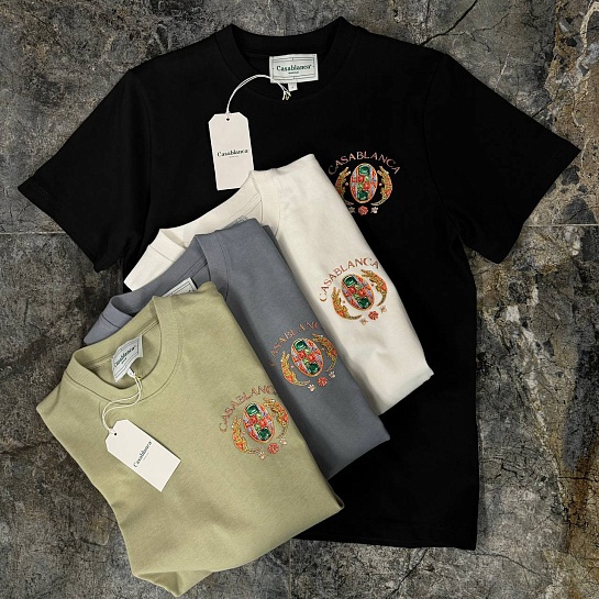 Белая футболка Casablanca Joyaux D'Afrique Tennis Club