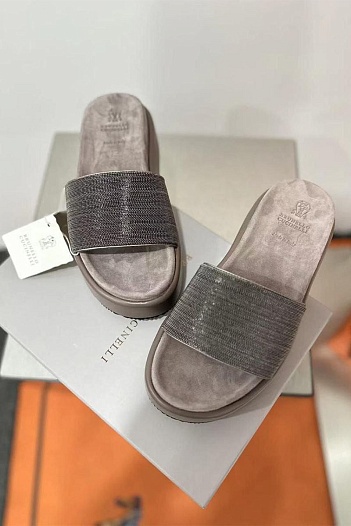 Женские шлёпанцы Brunello Cucinelli Premium   