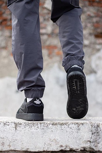 Кроссовки Nike Air Jordan 1 x Travis Scott "Black Phantom" Premium   