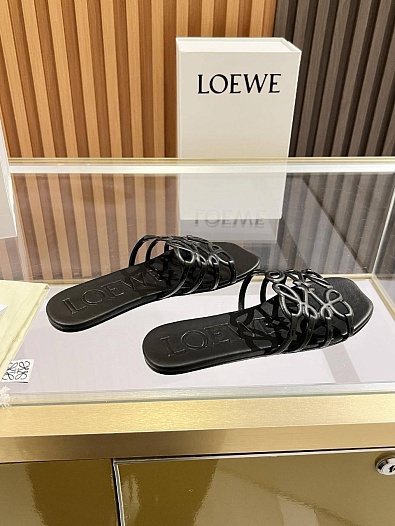 Женские шлёпанцы Loewe Premium - Black   