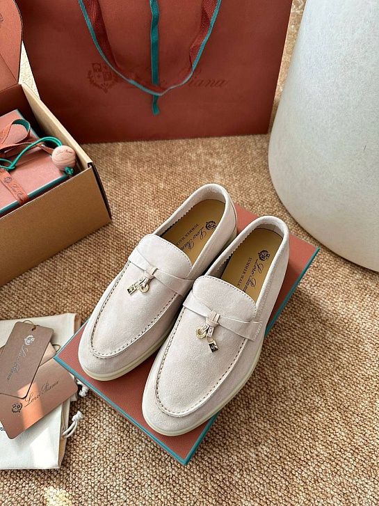 Женские замшевые лоферы Loro Piana Summer Charms Walk premium