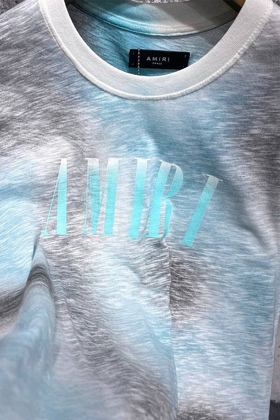 Бирюзовая оверсайз футболка Amiri