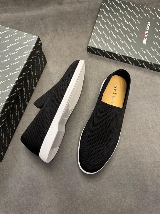 Мужские текстильные лоферы Kiton