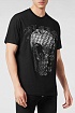 Чёрная футболка со стразами Philipp Plein "Skull"