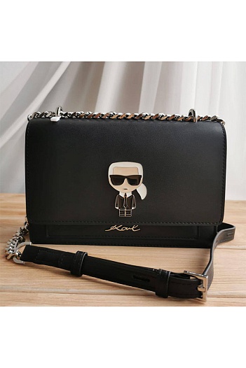 Кожаная сумка Karl Lagerfeld K/Ikonik Metal Lock 22x16 см (2 расцветки)   