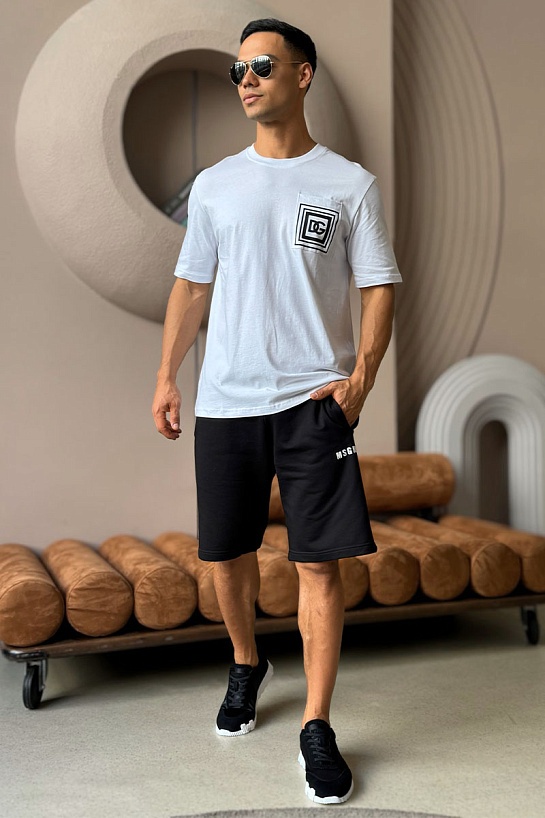 Мужские чёрные шорты MSGM