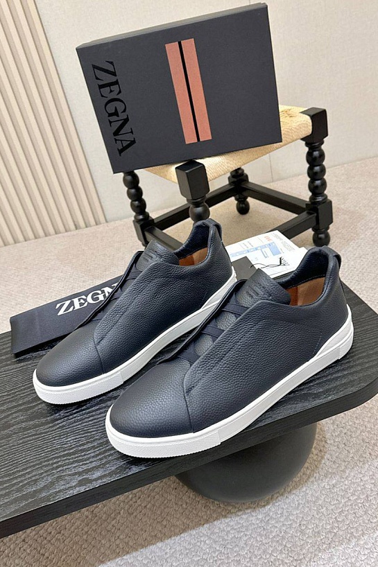 Мужские кроссовки Ermenegildo Zegna Triple Stitch - Navy