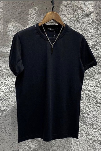 Чёрная оверсайз футболка Dolce&Gabbana Chain   