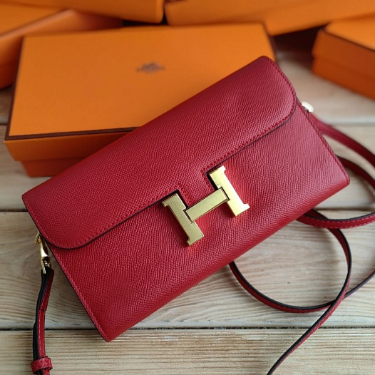 Кожаная сумка-клатч Hermes 21x11 см (7 расцветок)   