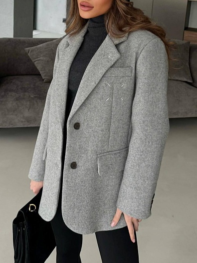 Женский серый пиджак Maison Margiela premium   