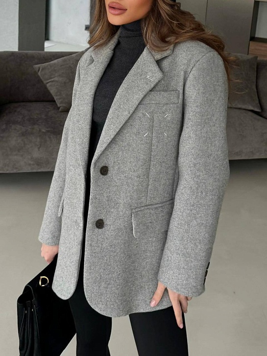 Женский серый пиджак Maison Margiela premium