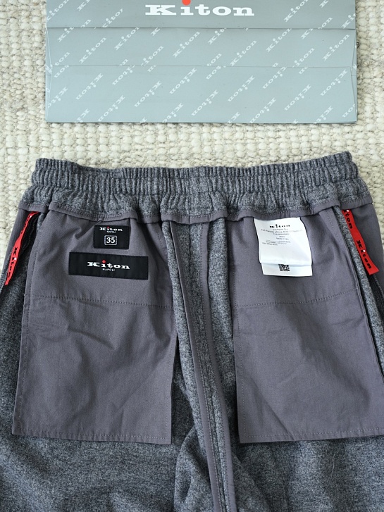 Мужские серые брюки Kiton premium