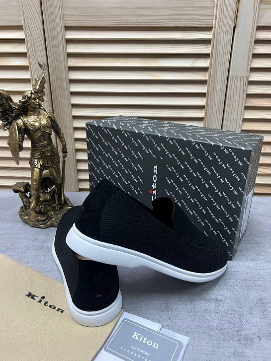 Мужские текстильные лоферы Kiton