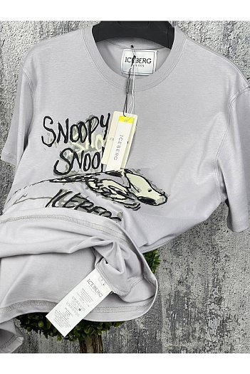Мужская футболка Iceberg "Snoopy" - Grey   
