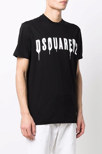 Чёрная оверсайз футболка Dsquared2   