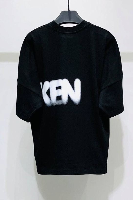 Мужская оверсайз футболка Palm Angels "Unspoken" - Black