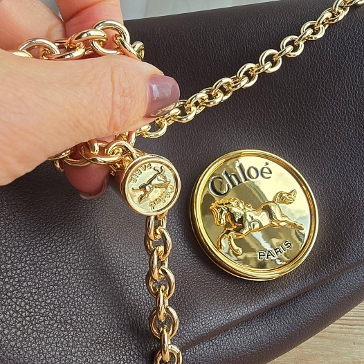 Кожаная сумка Chloe 28x17 см   