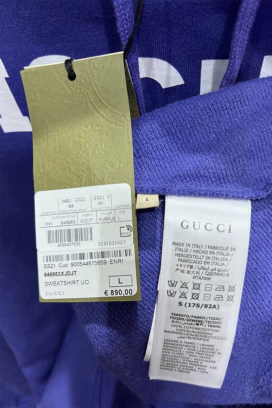 Оверсайз худи Gucci Freya Hartas ICCUG - Purple