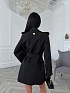 Женское чёрное пальто Schiaparelli premium