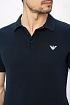 Мужское поло Emporio Armani тёмно-синего цвета