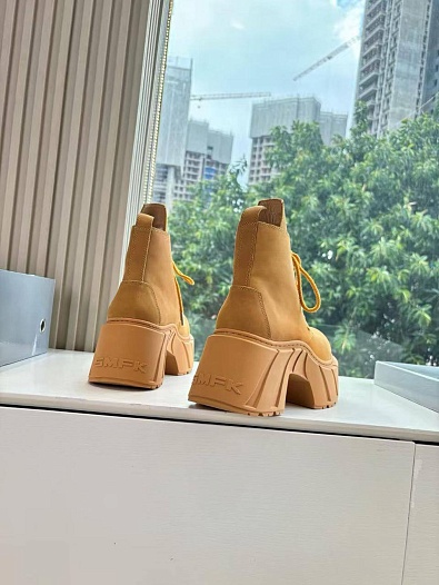 Женские замшевые ботинки на платформе SMFK premium   