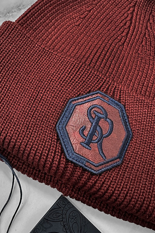Шапка Stefano Ricci logo-embroidered - Burgundy