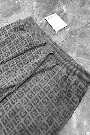Серые спортивные штаны Givenchy 4G jacquard   