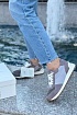 Женские замшевые кроссовки Brunello Cucinelli - Grey