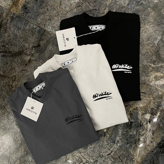 Чёрная оверсайз футболка Off-White St. Barths Arrows   