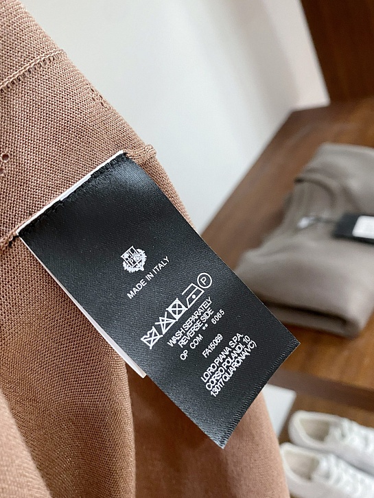 Мужское коричневое поло Loro Piana premium