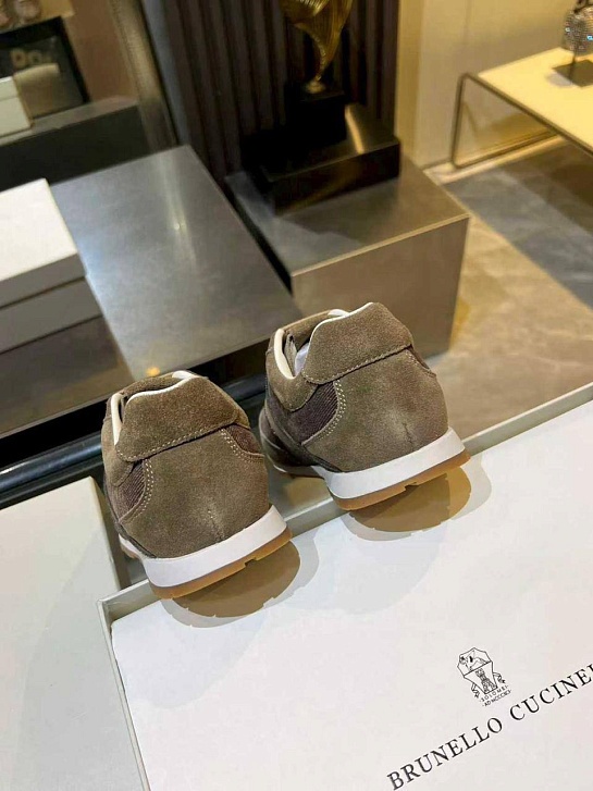 Женские замшевые кроссовки Brunello Cucinelli premium