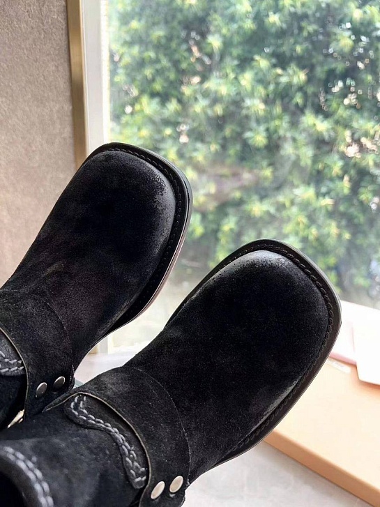 Женские замшевые ботинки MIU MIU Ankle Premium