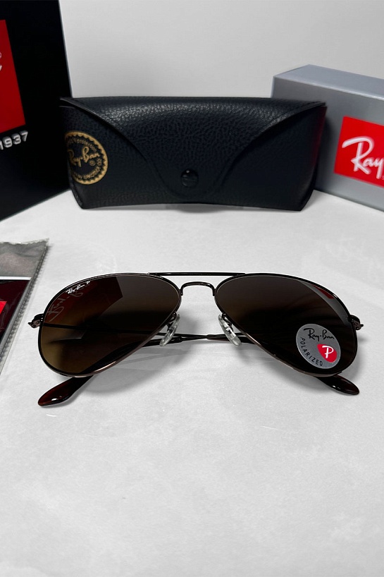 Солнцезащитные очки Ray-Ban Aviator Large Metal - Brown
